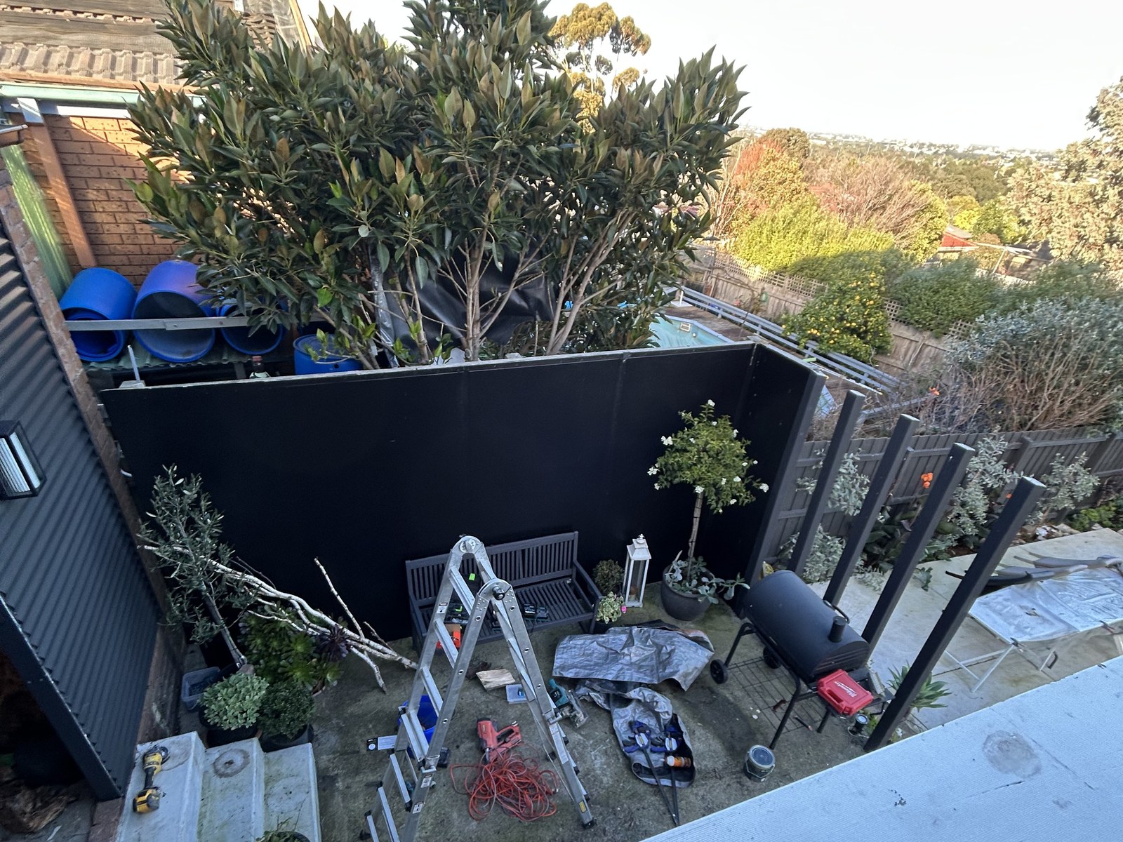Pergola build — before